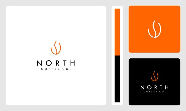 logotipo de vector de grano de café simple
