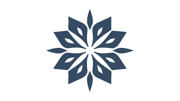 Logotipo de vector de icono de copo de nieve aislado sobre fondo blanco