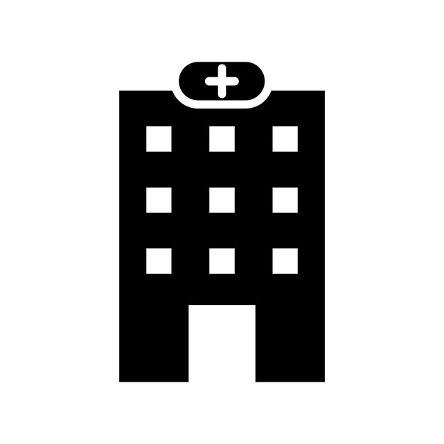 Vector logotipo de vector de icono de edificio de hospital