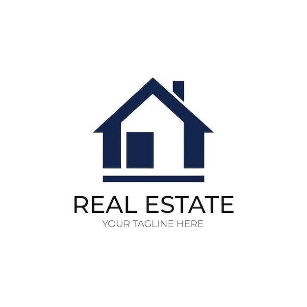 El logotipo del vector inmobiliario