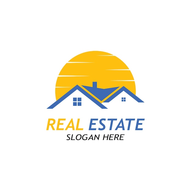 El logotipo del vector inmobiliario