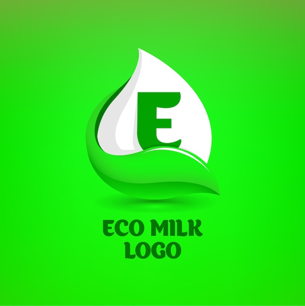 logotipo, vector, leche