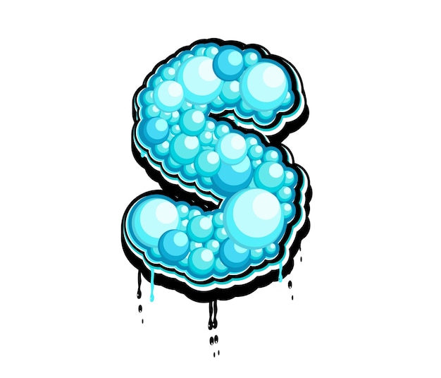 Logotipo de vector de letra Aqua Bubble S