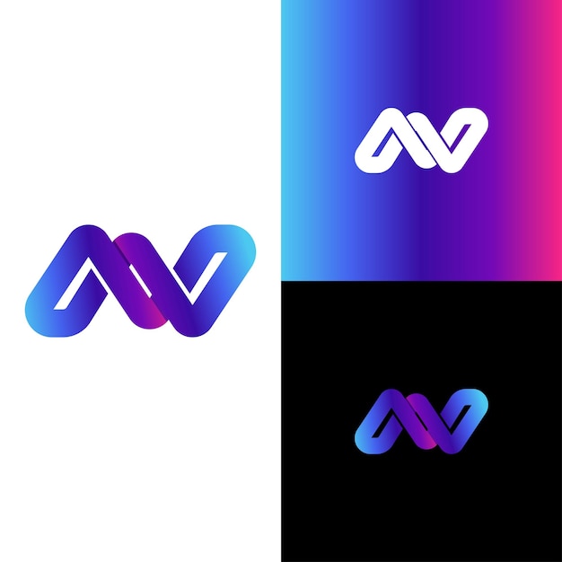 Logotipo de vector de letra n logotipo de concepto de diseño minimalista moderno