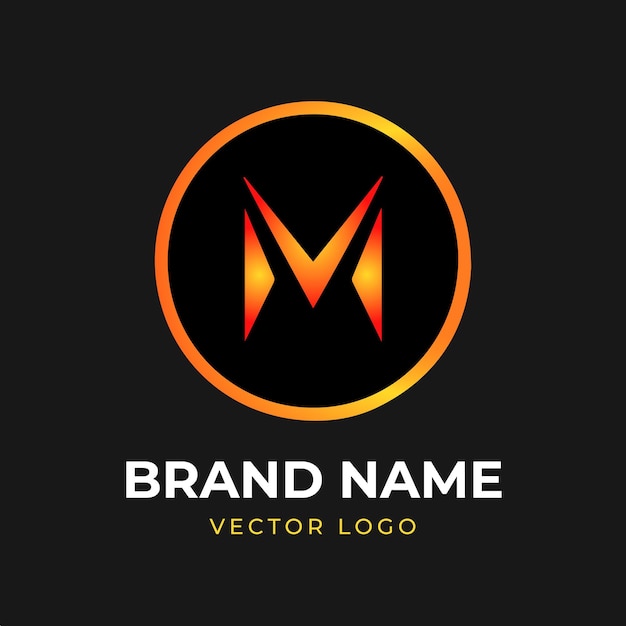 El logotipo del vector de letras M, el logotipo de la marca M
