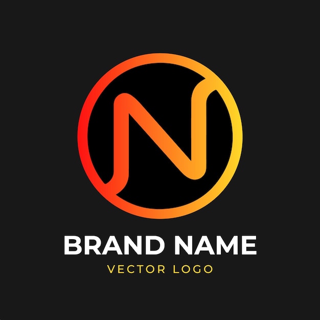 Logotipo del vector de letras N Logotipo de la marca de letras N