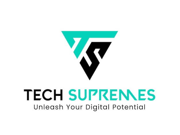 Logotipo de vector de marca de letra mínima de Tech Supremes