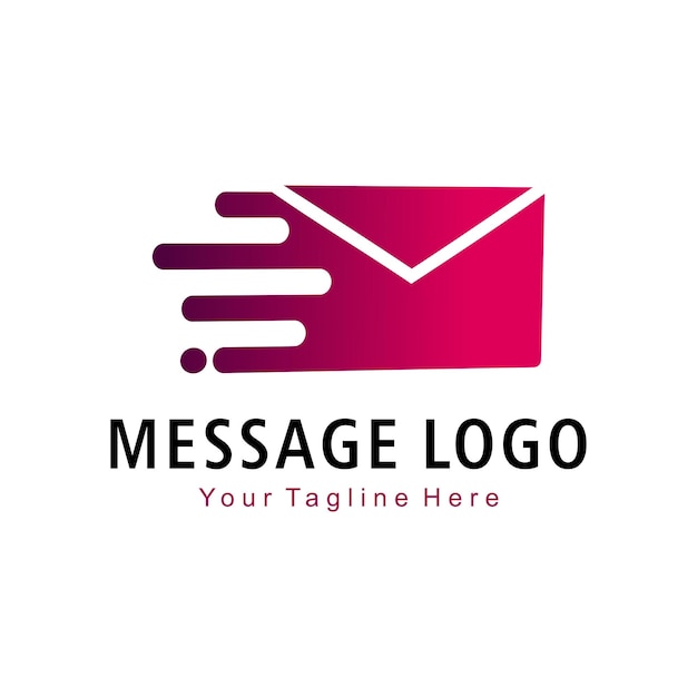 logotipo de vector de mensaje abstracto
