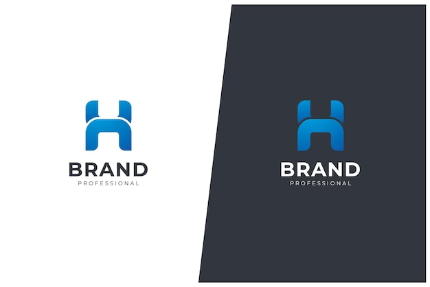 Logotipo de vector de monograma abstracto de letra H