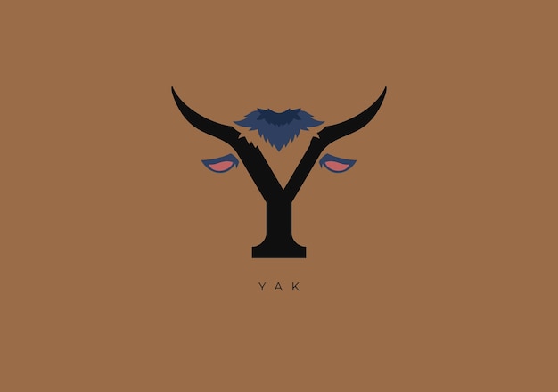 El logotipo del vector del monograma YAK Y