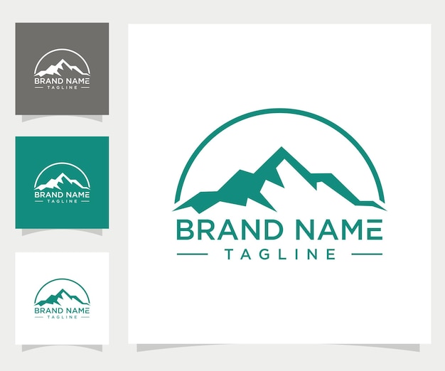 logotipo de vector de montaña