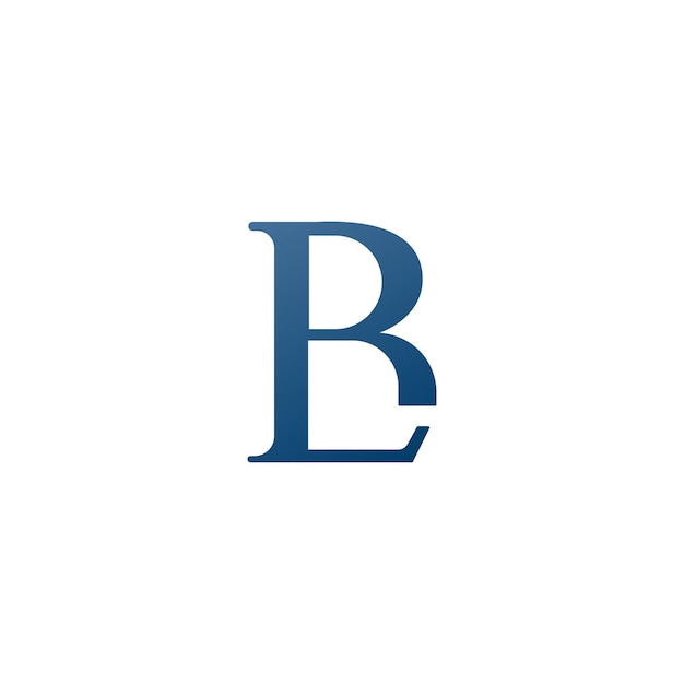 Logotipo de vector de negocio de letras BL Logotipo de arte de línea elegante