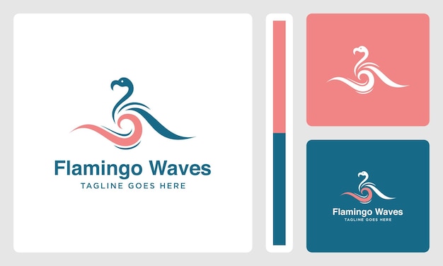 logotipo de vector de onda de flamenco