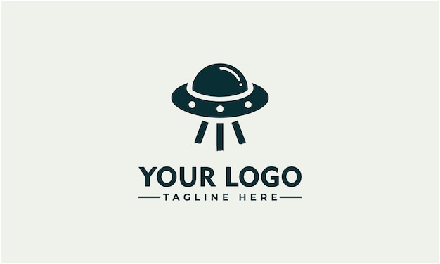 Logotipo de Vector de OVNI Logotipo de Astronauta Vector Diseño de logotipo vectorial de OVNI para la identidad empresarial