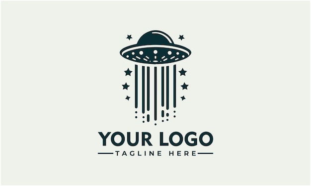 Logotipo de Vector de OVNI Logotipo de Astronauta Vector Diseño de logotipo vectorial de OVNI para la identidad empresarial