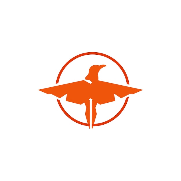 Logotipo de vector de pájaro volador diseño de logotipo de línea de vector de halcón de águila de pájaro de lujo