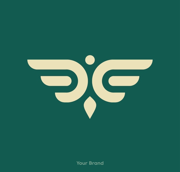 Logotipo de vector de pájaro volador Diseño de logotipo de vector de línea de águila de pájaro de lujo Logotipo de símbolo de ala de águila premium universal
