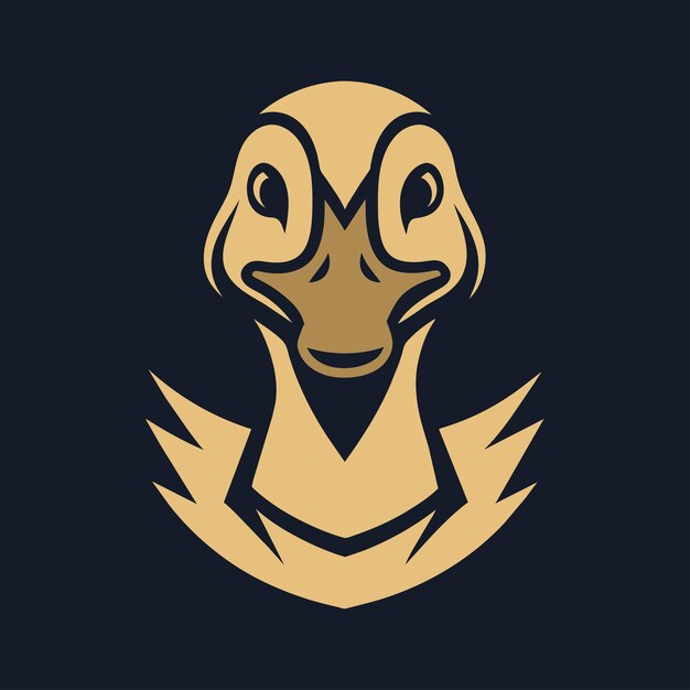 un logotipo para un vector de pato