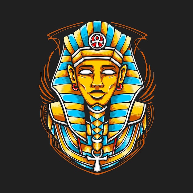 Logotipo de vector de personaje de momia egipcia