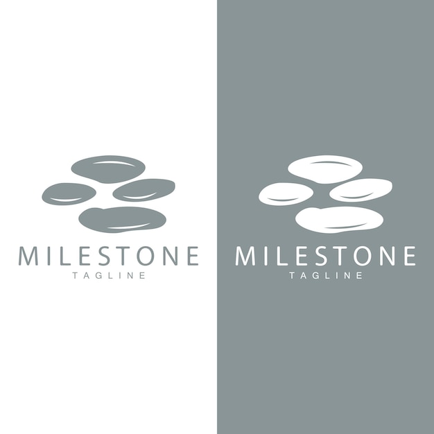 Logotipo de vector de piedra Diseño de piedra Balanza de piedra de hito Template de vector Ilustración del símbolo