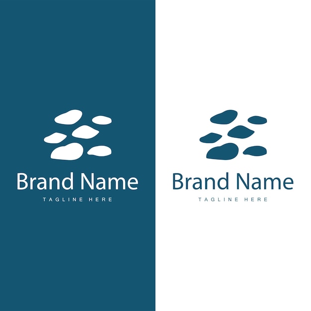 Logotipo de vector de piedra Diseño de piedra Balanza de piedra de hito Template de vector Ilustración del símbolo