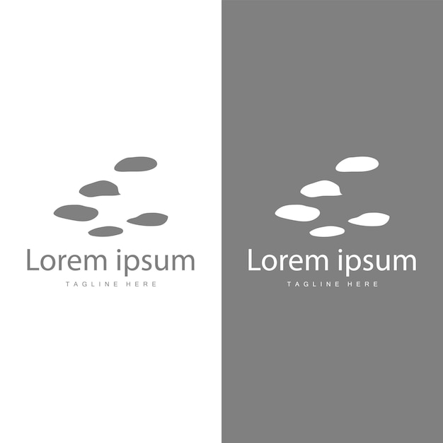 Logotipo Vector Piedra Diseño Piedra Equilibrio Hito Vector Templet Símbolo Ilustración