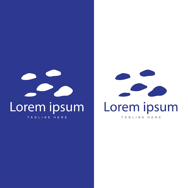 Logotipo Vector Piedra Diseño Piedra Equilibrio Hito Vector Templet Símbolo Ilustración