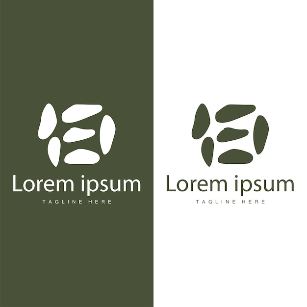 Logotipo Vector Piedra Diseño Piedra Equilibrio Hito Vector Templet Símbolo Ilustración