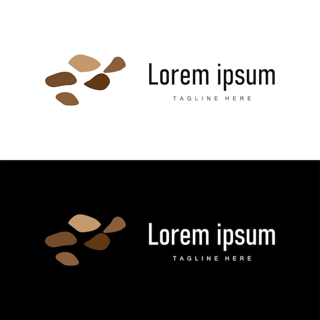 Logotipo Vector Piedra Diseño Piedra Equilibrio Hito Vector Templet Símbolo Ilustración