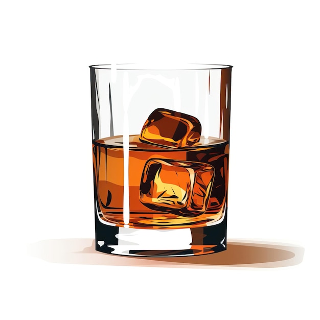 Vector logotipo de vector plano vector de whisky fondo blanco aislado