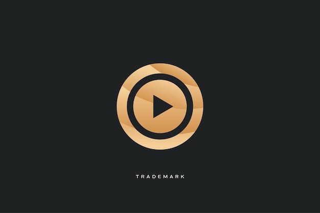 logotipo de vector de producción multimedia de transmisión de medios