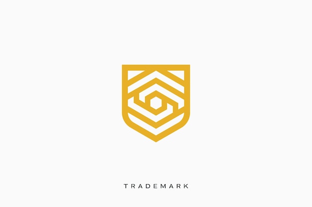 logotipo del vector de protección del escudo de seguridad