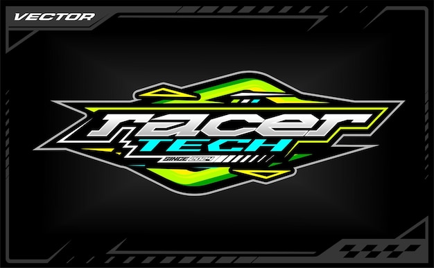 Logotipo de Vector Racing para camisa y camisetas