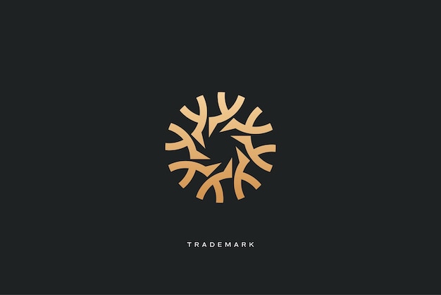 logotipo de vector de redes comerciales de marketing abstracto