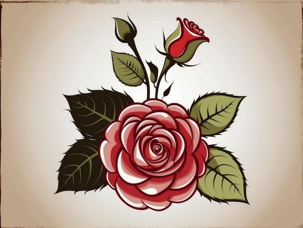 El logotipo del vector de la rosa