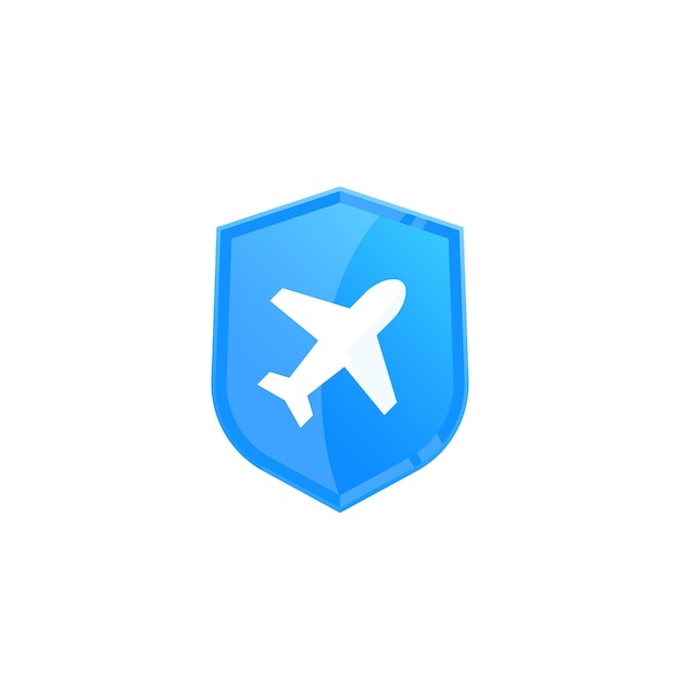 Logotipo del vector de seguros de viaje