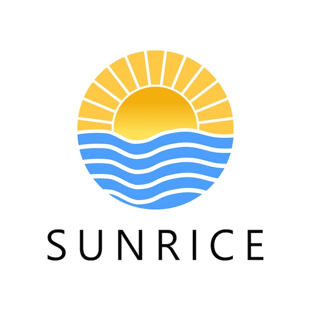 logotipo de vector de sol