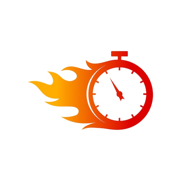 logotipo del vector del tiempo de fuego