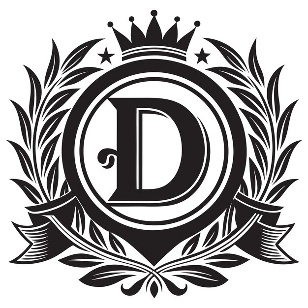 Logotipo del vector de tipo de letra D de la empresa