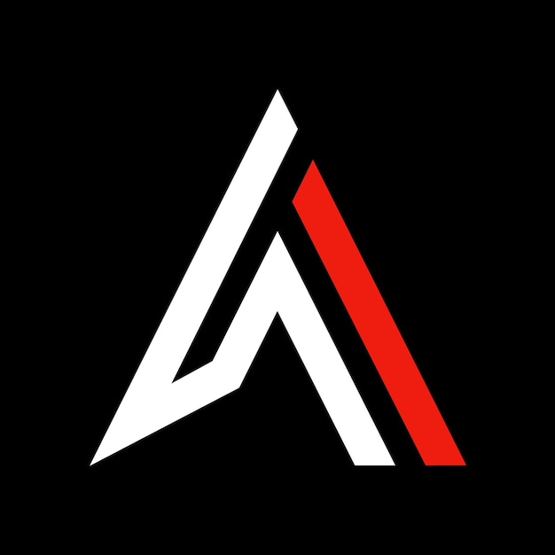 Logotipo de vector tipográfico triangular A