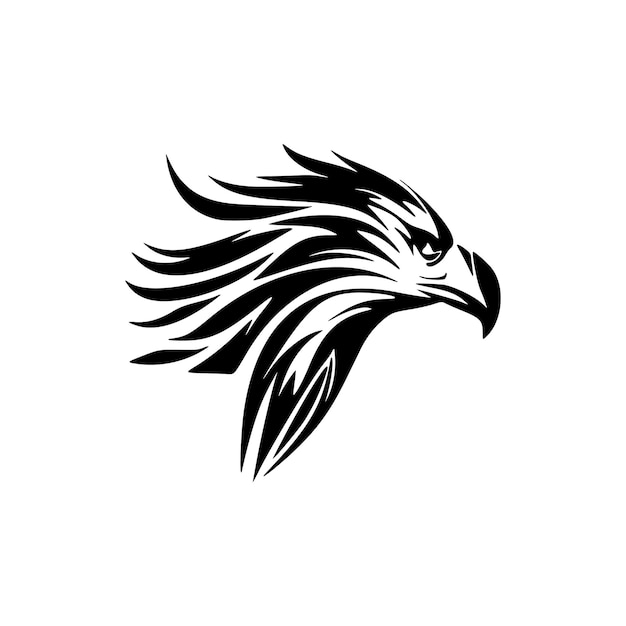 Logotipo vectorial con un águila en blanco y negro