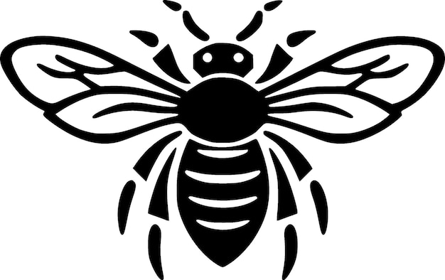 El logotipo vectorial de alta calidad de la abeja La ilustración vectorial ideal para el gráfico de la camiseta