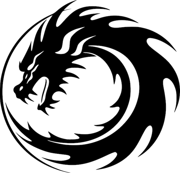 Logotipo vectorial de alta calidad de Dragon Ilustración vectorial ideal para gráficos de camisetas