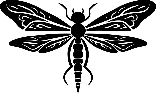Logotipo vectorial de alta calidad de libélula ilustración vectorial ideal para gráficos de camisetas