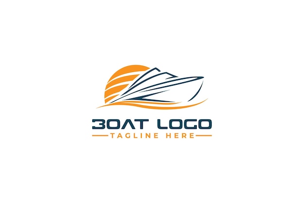 Logotipo vectorial de barco logotipo vectorial de barco para la identidad empresarial