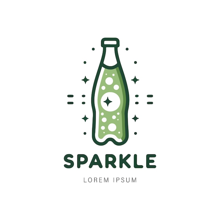 Vector logotipo vectorial de una botella de bebida