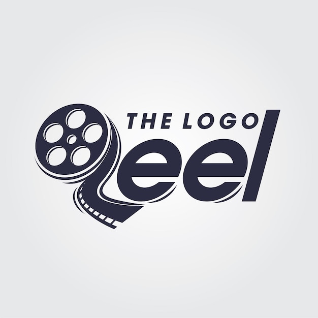 El logotipo vectorial del carrete es moderno y elegante