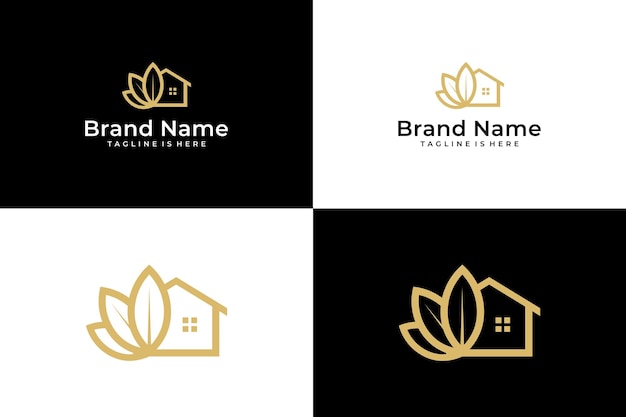 el logotipo vectorial de la casa de persianas abstractas