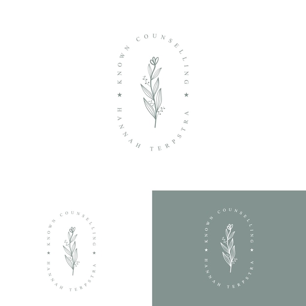 logotipo vectorial con ceremonia de boda floral para marca y flor icono