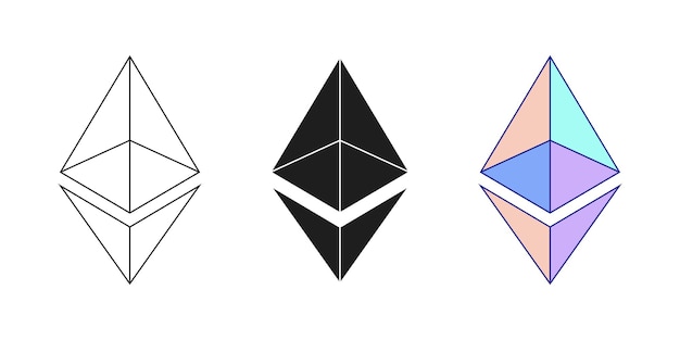 Logotipo vectorial de criptomoneda ethereum 2.0. icono eth de moneda digital.